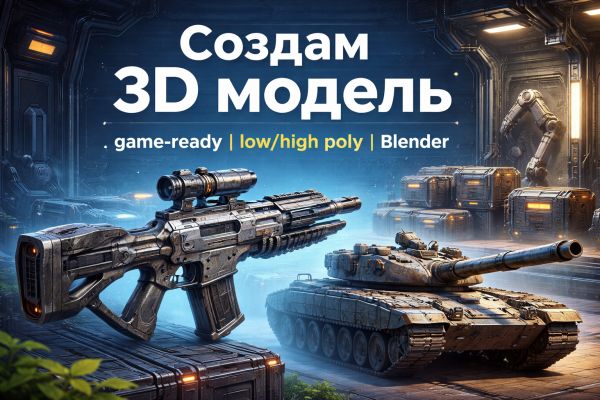 Создание 3D ассетов для различных задач под ключ. Визуализация. Game-ready.