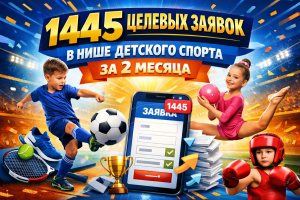 1445 целевых заявок в нише детского спорта за 2 месяца