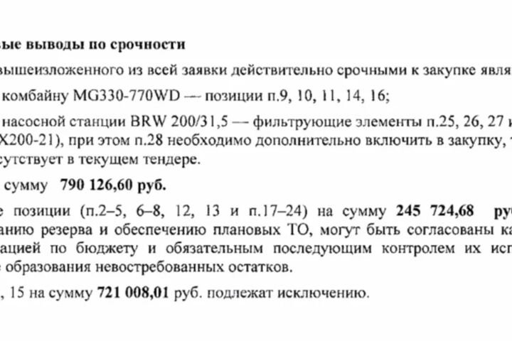 Аудит закупок и затрат на ТМЦ/ГСМ
