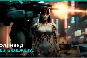 ИИ-синематик трейлер для sci-fi бренда или игрового проекта: киберпанк-мир, экшн-персонажи, cinematic атмосфера — генерация Runway/Kling