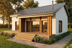 Одноэтажный дом со вторым светом, 125 м2