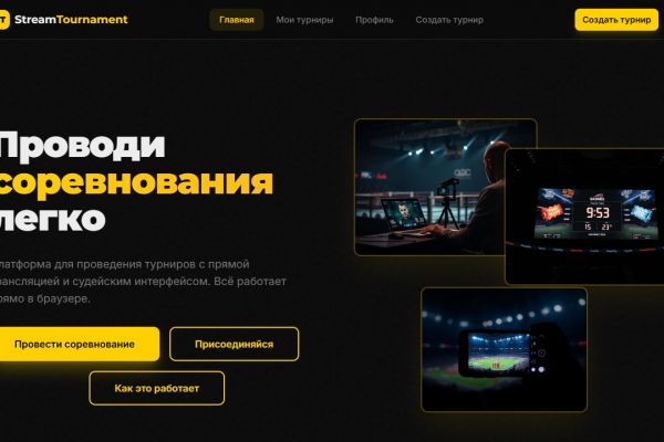 Стриминговая платформа для провидения онлайн турниров