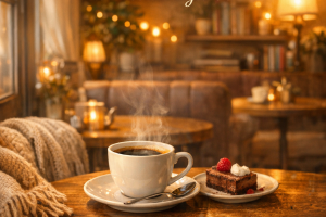 Создал обложку уютного кафе