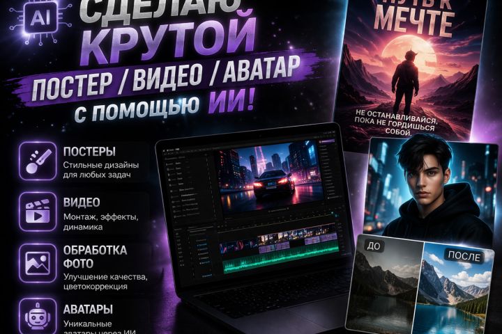 Генерация фото-видео контента для соц.сетей!