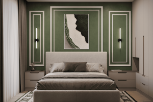 Дизайн и визуализация спальни в квартире 72 м2