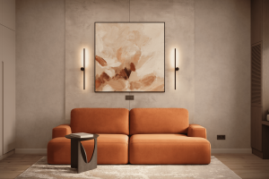 Дизайн и визуализация гостиной в квартире 72 м2