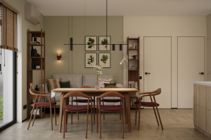 Визуализация кухни-гостиной по готовому ТЗ от дизайнера в квартире 52 м2