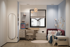 Визуализация детской по готовому ТЗ от дизайнера в квартире 52 м2
