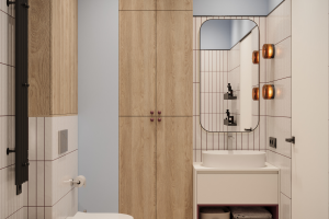 Визуализация санузла по готовому ТЗ от дизайнера в квартире 52 м2