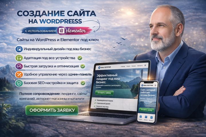 Создание сайта на WordPress (Elementor) под ключ - 5704891