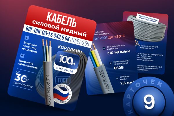Разработка карточек для кабеля
