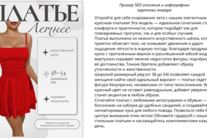 Инфографика карточки товара с SEO описанием