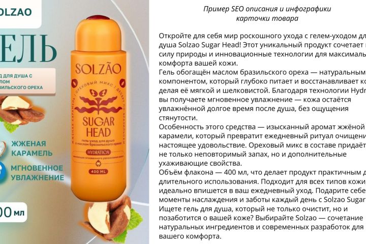 Описание карточек товара