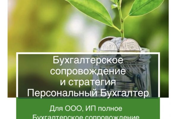 Персональный Бухгалтер. Сопровождение, ведение бухгалтерского, налогового учета для ООО, ИП