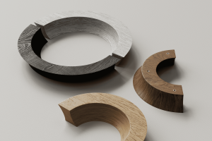 Визуализация дизайнерских ручек из дерева