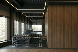 Визуализация фитнесс-клуба по фото на стадии ремонта