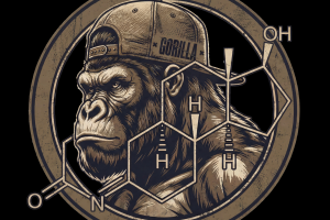 Редактирование принтов отрисовка и коректировка футболки  ( горилла )