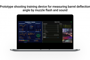 Прототип устройства для обучения спортивной стрельбе, позволяющий измерять угол отклонения ствола при выстреле, опираясь на вспышку и звук выстрела