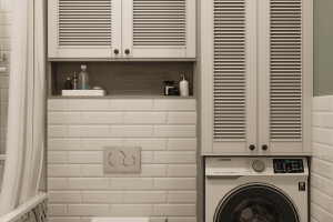 Визуализация санузла в студии 27 м2