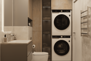 Дизайн и визуализация санузла в квартире 67 м2