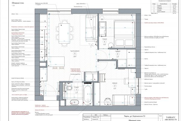 Рабочие чертежи 55 м2