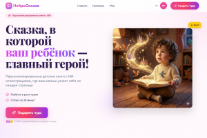 НейроСказка.рф — AI-платформа для генерации персонализированных детских книг