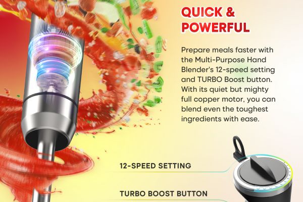 Дизайн рич-контента A+ для маркетплейса Amazon | Блендер HB-105SDS-3
