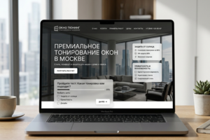 Разработка высококонверсионного лендинга для компании по тонированию окон и фасадов с интеграцией в WordPress.