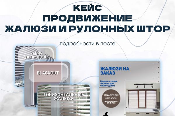 Кейс по продвижению жалюзи, рулонных штор
