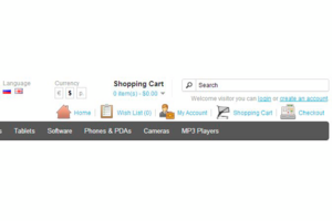 Небольшая стилизация ссылок шапки сайтов на OpenCart