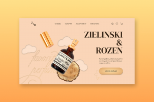 Первый экран для бренда парфюмерии Zielinski & Rozen