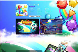 Лендинг для игры Rainbow Mine