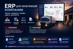 ERP для логистической компании: заказы, маршруты, тарифы, адреса и документы