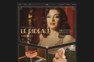 Многостраничный сайт ресторана-кабаре «Le rideau»