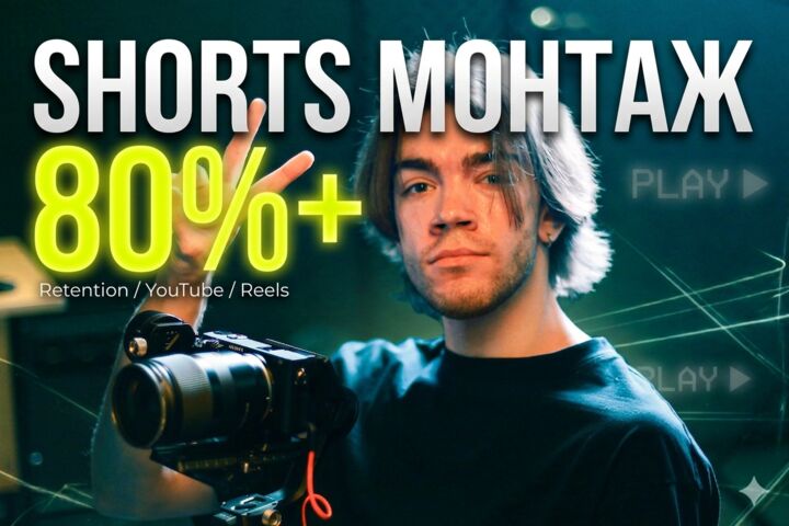 Смонтирую Shorts / Reels с удержанием 80-90%+