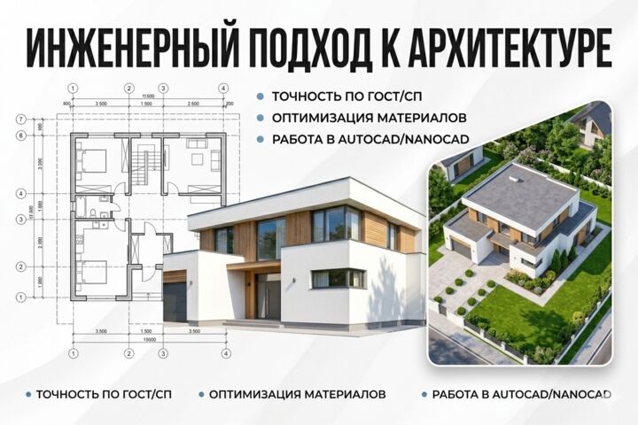 Архитектурная концепция дома: 3D-визуализация и планировки - 5710154