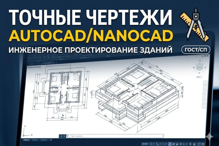 Инженерное проектирование: Чертежи и Рабочая документация (AutoCAD/NanoCAD)
