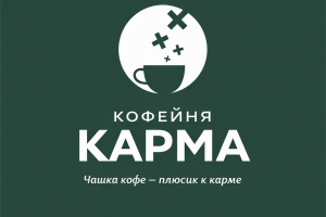 Сделать логотип для кофейны "Карма"
