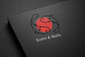 Разработка логотипа для Sushi & Rolls