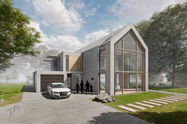 Проект частного дома в лесу