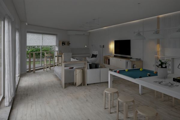 Комната отдыха в загородном доме