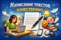Написание текста,