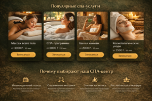 Лендинг для SPA-центра