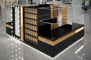 Дизайн и 3D-визуализация торгового острова для ТЦ (аксессуары)