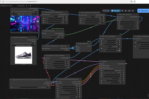 Оживление товаров для маркетплейсов на базе ComfyUI + GPU Cloud