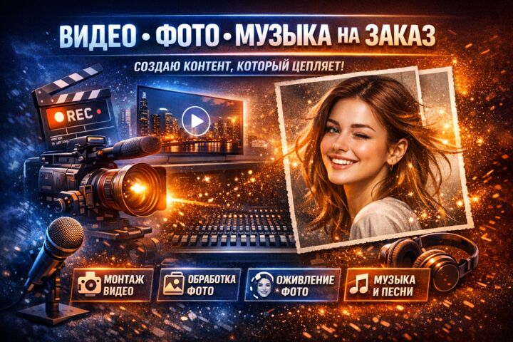 фото, видео, музыка с ИИ. Обработка, улучшение, создание с нуля