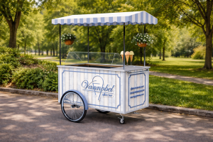 Визуализация дизайна ларька для мороженого Vannobel