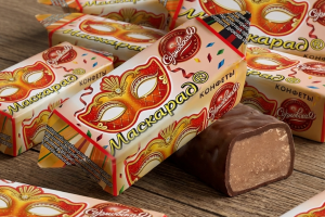 Создание этикетки для конфеты "Маскарад"для фабрики "Сормово"