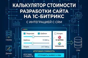 Калькулятор стоимости разработки сайта на 1С-Битрикс с интеграцией CRM
