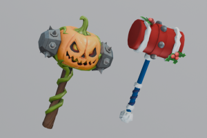 Создание моделей молотов для мобильной игры Ragdoll Chaos: Physics Sandbox